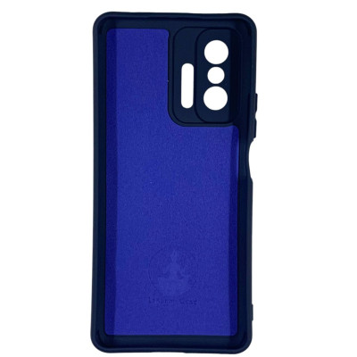 Накладка (з мікрофіброю) Silicone Cover Lakshmi Full Camera для Xiaomi 11T / 11T Pro- темно-синій