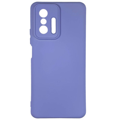Накладка (з мікрофіброю) Silicone Cover Lakshmi Full Camera для Xiaomi 11T / 11T Pro- бузковий