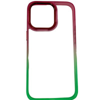 Накладка TPU+PC Fresh sip series для iPhone 13 Pro- салатово-рожевий