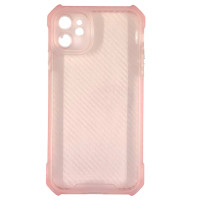 Накладка TPU Ease Carbon color series для iPhone 12- рожевий прозорий Накладка TPU Ease Carbon color series для iPhone 12- рожевий прозорий