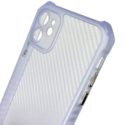 Накладка TPU Ease Carbon color series для iPhone 12- синій прозорий Накладка TPU Ease Carbon color series для iPhone 12- синій прозорий
