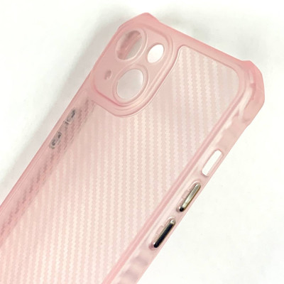 Накладка TPU Ease Carbon color series для iPhone 13- рожевий прозорий Накладка TPU Ease Carbon color series для iPhone 13- рожевий прозорий