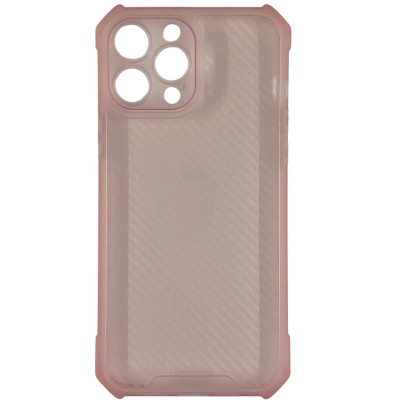Накладка TPU Ease Carbon color series для iPhone 13 Pro Max- рожевий прозорий Накладка TPU Ease Carbon color series для iPhone 13 Pro Max- рожевий прозорий