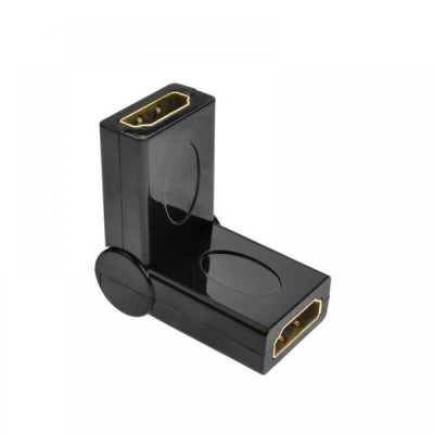 Перехідник HDMI F/HDMI F поворотний Перехідник HDMI F/HDMI F поворотний
