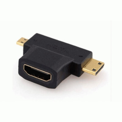 Перехідник HDMI F/mini HDMI/ micro HDMI M Перехідник HDMI F/mini HDMI/ micro HDMI M