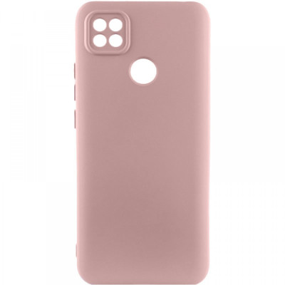 Накладка (з мікрофіброю) Silicone Cover Lakshmi Full Camera для Xiaomi Redmi 9C / 10A- рожевий пісок