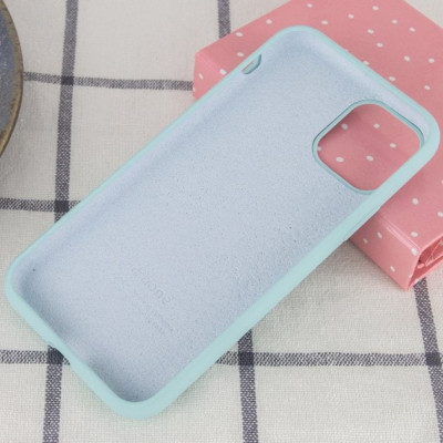 Накладка (з мікрофіброю) Silk Full Protective для iPhone 11- бірюзовий