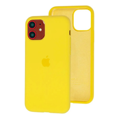 Накладка (з мікрофіброю) Silk Full Protective для iPhone 11- жовтий