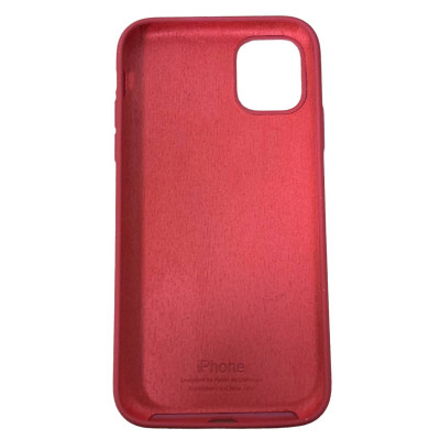 Накладка (з мікрофіброю) Silk Full Protective для iPhone 11- темно-червоний