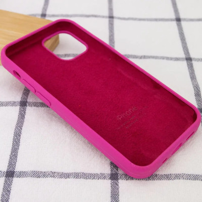 Накладка (з мікрофіброю) Silk Full Protective для iPhone 11- малиновий