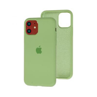 Накладка (з мікрофіброю) Silk Full Protective для iPhone 11- м`ятний