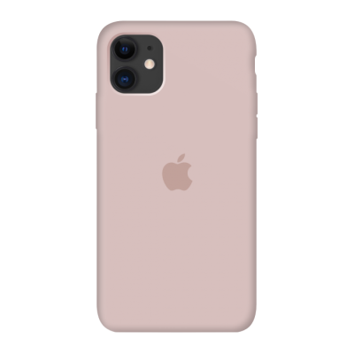 Накладка (з мікрофіброю) Silk Full Protective для iPhone 11- рожевий пісок