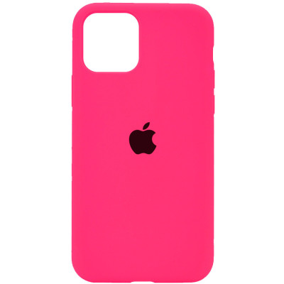 Накладка (з мікрофіброю) Silk Full Protective для iPhone 11- яскраво-рожевий
