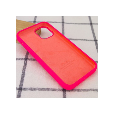 Накладка (з мікрофіброю) Silk Full Protective для iPhone 11- яскраво-рожевий