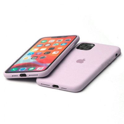 Накладка (з мікрофіброю) Silk Full Protective для iPhone 11- лавандовий