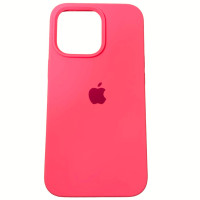 Накладка (з мікрофіброю) Silk Full Protective для iPhone 13 Pro (6.1`)- кавун червоний