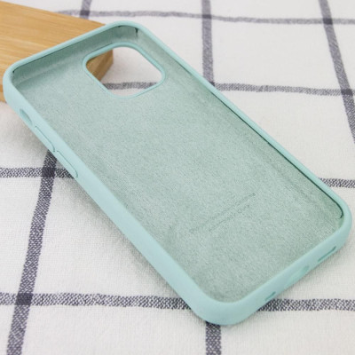 Накладка (з мікрофіброю) Silk Full Protective для iPhone 13 Pro (6.1`)- бірюзовий