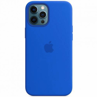 Накладка (з мікрофіброю) Silk Full Protective для iPhone 13 Pro (6.1`)- морський синій