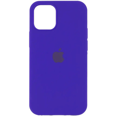 Накладка (з мікрофіброю) Silk Full Protective для iPhone 13 Pro (6.1`)- яскраво-фіолетовий