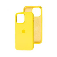 Накладка (з мікрофіброю) Silk Full Protective для iPhone 13 Pro Max (6.7`)- жовтий