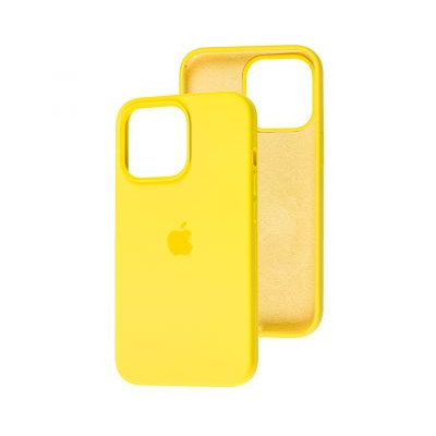 Накладка (з мікрофіброю) Silk Full Protective для iPhone 13 Pro Max (6.7`)- жовтий