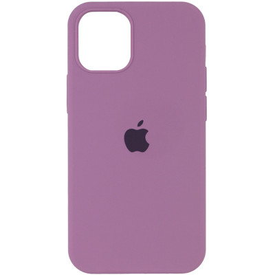 Накладка (з мікрофіброю) Silk Full Protective для iPhone 13 Pro Max (6.7`)- ліловий