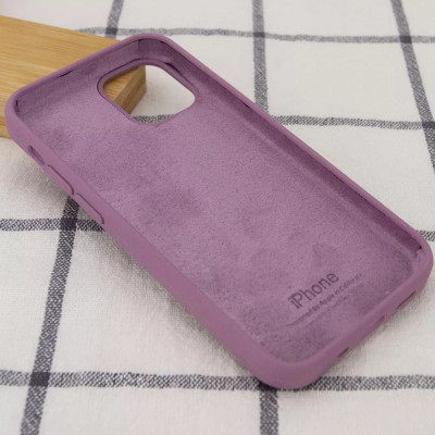 Накладка (з мікрофіброю) Silk Full Protective для iPhone 13 Pro Max (6.7`)- ліловий
