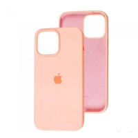 Накладка (з мікрофіброю) Silk Full Protective для iPhone 13 Pro Max (6.7`)- грейпфрут