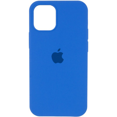 Накладка (з мікрофіброю) Silk Full Protective для iPhone 13 Pro Max (6.7`)- королівський синій