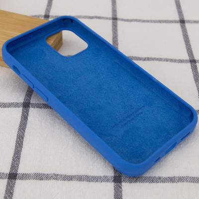 Накладка (з мікрофіброю) Silk Full Protective для iPhone 13 Pro Max (6.7`)- королівський синій