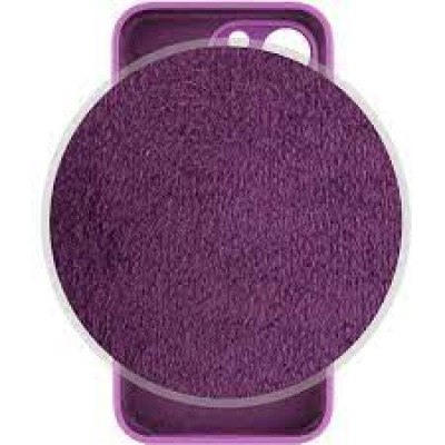 Накладка (з мікрофіброю) Silk Full Protective для iPhone 13 Pro Max (6.7`)- виноградний