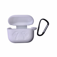 Чохол силіконовий для AirPods 3 з карабіном- білий Чохол силіконовий для AirPods 3 з карабіном- білий
