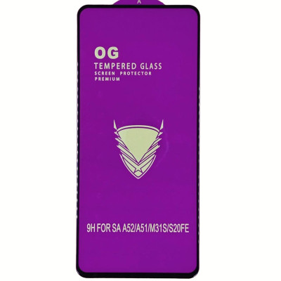 Скло захисне Tempered Glass OG Premium для Samsung A51 / S20 FE / Moto G84 5G- чорний