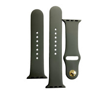 Ремінець силіконовий для Apple Watch Sport Band 38/40/41/42mm(ser.10) (S/M and M/L) 3pcs- темно-сірий