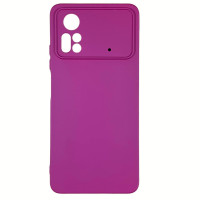 Накладка (з мікрофіброю) Silicone Cover Lakshmi Full Camera для Xiaomi Poco X4 Pro 5G- марсала
