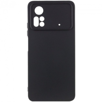 Накладка (з мікрофіброю) Silicone Cover Lakshmi Full Camera для Xiaomi Poco X4 Pro 5G- чорний