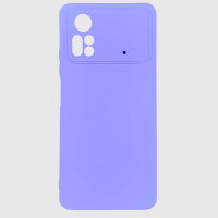 Накладка (з мікрофіброю) Silicone Cover Lakshmi Full Camera для Xiaomi Poco X4 Pro 5G- бузковий