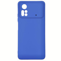 Накладка (з мікрофіброю) Silicone Cover Lakshmi Full Camera для Xiaomi Poco X4 Pro 5G- темно-синій