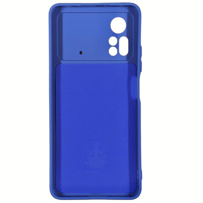 Накладка (з мікрофіброю) Silicone Cover Lakshmi Full Camera для Xiaomi Poco X4 Pro 5G- темно-синій