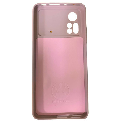Накладка (з мікрофіброю) Silicone Cover Lakshmi Full Camera для Xiaomi Poco X4 Pro 5G- рожевий пісок