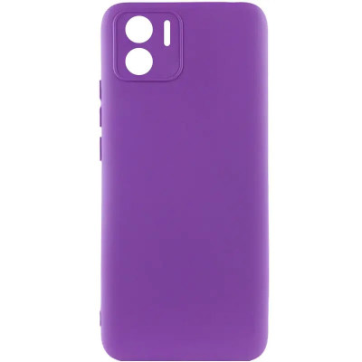 Накладка (з мікрофіброю) Silicone Cover Lakshmi Full Camera для Xiaomi Redmi A1 / A2- фіолетовий