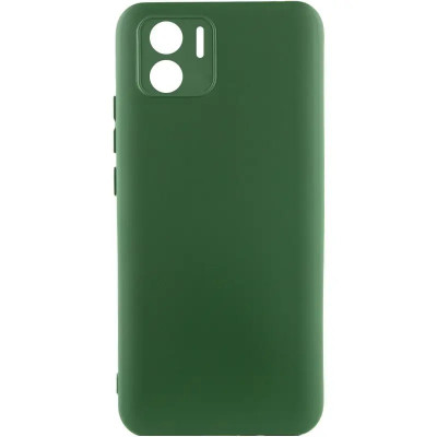 Накладка (з мікрофіброю) Silicone Cover Lakshmi Full Camera для Xiaomi Redmi A1 / A2- темно-зелений