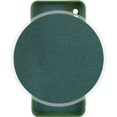 Накладка (з мікрофіброю) Silicone Cover Lakshmi Full Camera для Xiaomi Redmi A1 / A2- темно-зелений
