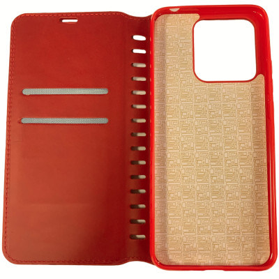 Чохол-книжка Leather Folio для Xiaomi Redmi 10C / Poco C40- червоний