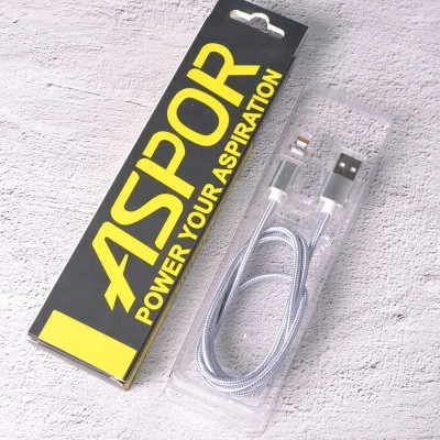USB кабель Aspor AM-101 Lightning magnetic- срібло USB кабель Aspor AM-101 Lightning magnetic- срібло