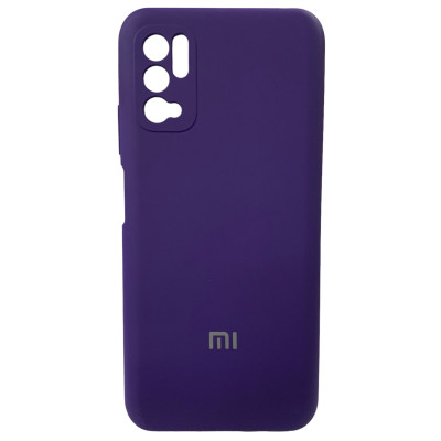 Накладка (з мікрофіброю) Silicone Cover Full Camera (AA) для Xiaomi Redmi Note 10 5G / Poco M3 Pro- фіолетовий