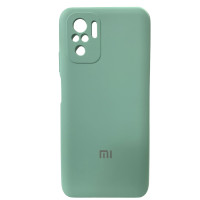 Накладка (з мікрофіброю) Silicone Cover Full Camera (AA) для Xiaomi Redmi Note 10 / Note 10S / Poco M5s- бірюзовий