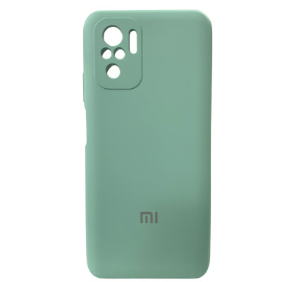 Накладка (з мікрофіброю) Silicone Cover Full Camera (AA) для Xiaomi Redmi Note 10 / Note 10S / Poco M5s- бірюзовий
