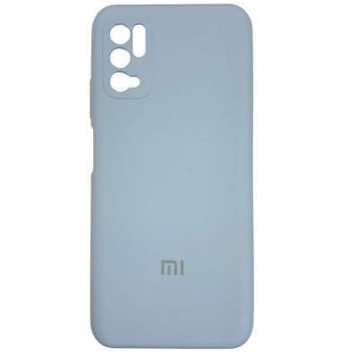 Накладка (з мікрофіброю) Silicone Cover Full Camera (AA) для Xiaomi Redmi Note 10 5G / Poco M3 Pro- блакитно-бузковий