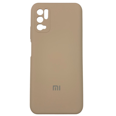 Накладка (з мікрофіброю) Silicone Cover Full Camera (AA) для Xiaomi Redmi Note 10 5G / Poco M3 Pro- рожевий пісок